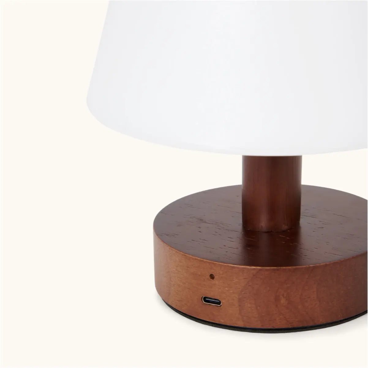 Teddy Dark Brown Wooden Rechargeable Table Lamp | Dimmable & Cordless with 80 Hours Battery Life