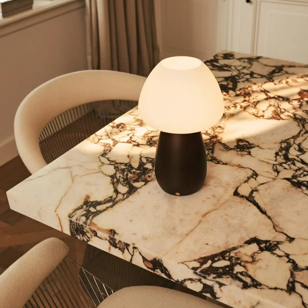 Bear Dark Brown Stylish Rechargeable Lamp – Cordless, Dimmable, Eco-Friendly Design