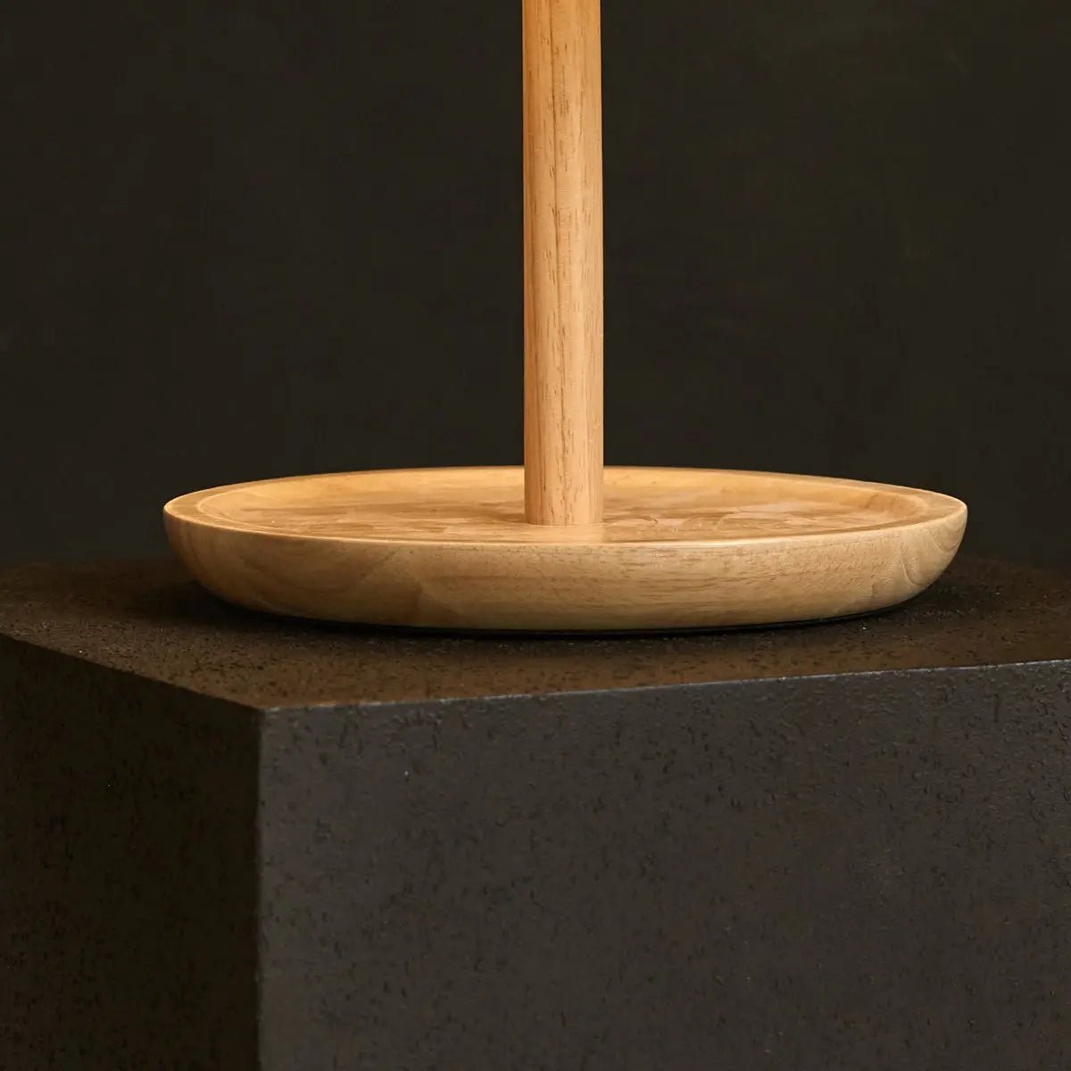 Emily Light Brown Wooden Lamp with Cable – Handmade Sustainable Design for Home