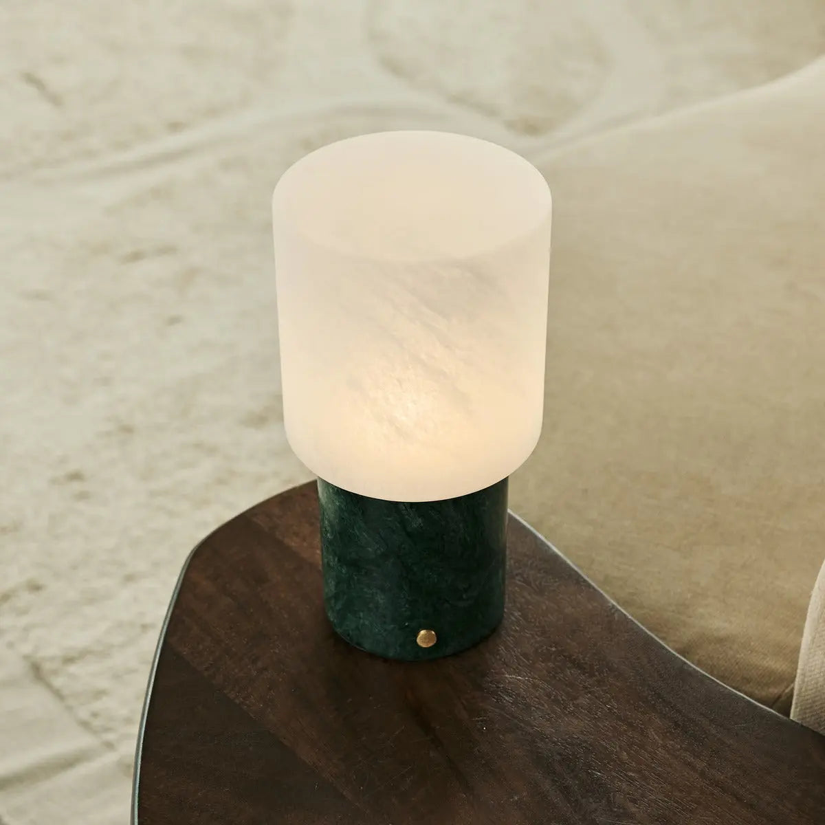 Cuyp Green / Verde Alpi – Marble Rechargeable Table Lamp – Cordless, USB Rechargeable & Up to 100 Hours Runtime