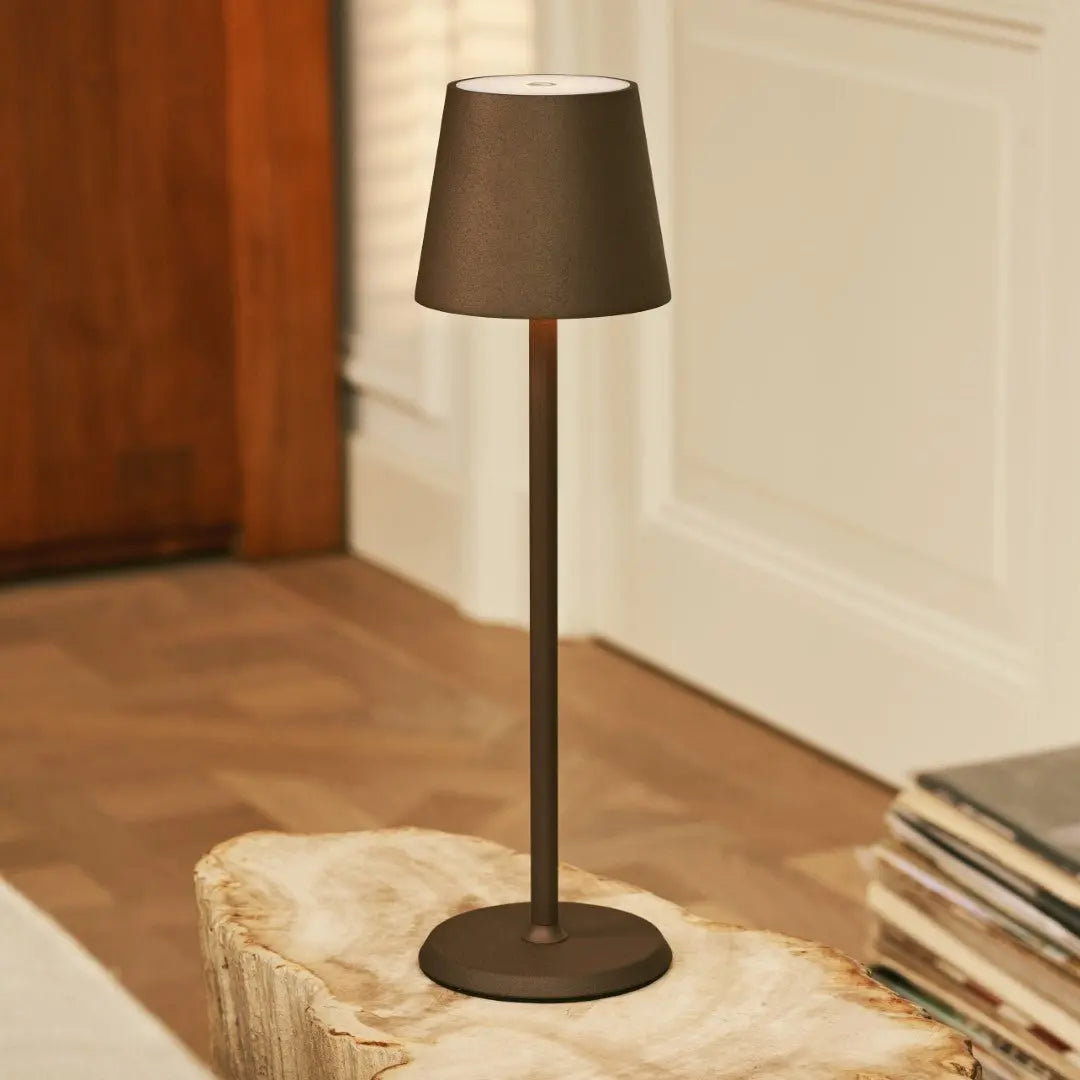Jasper Mocha Brown - Wireless Lamp with Battery l Metal, Dimmable & 3 Light Stages