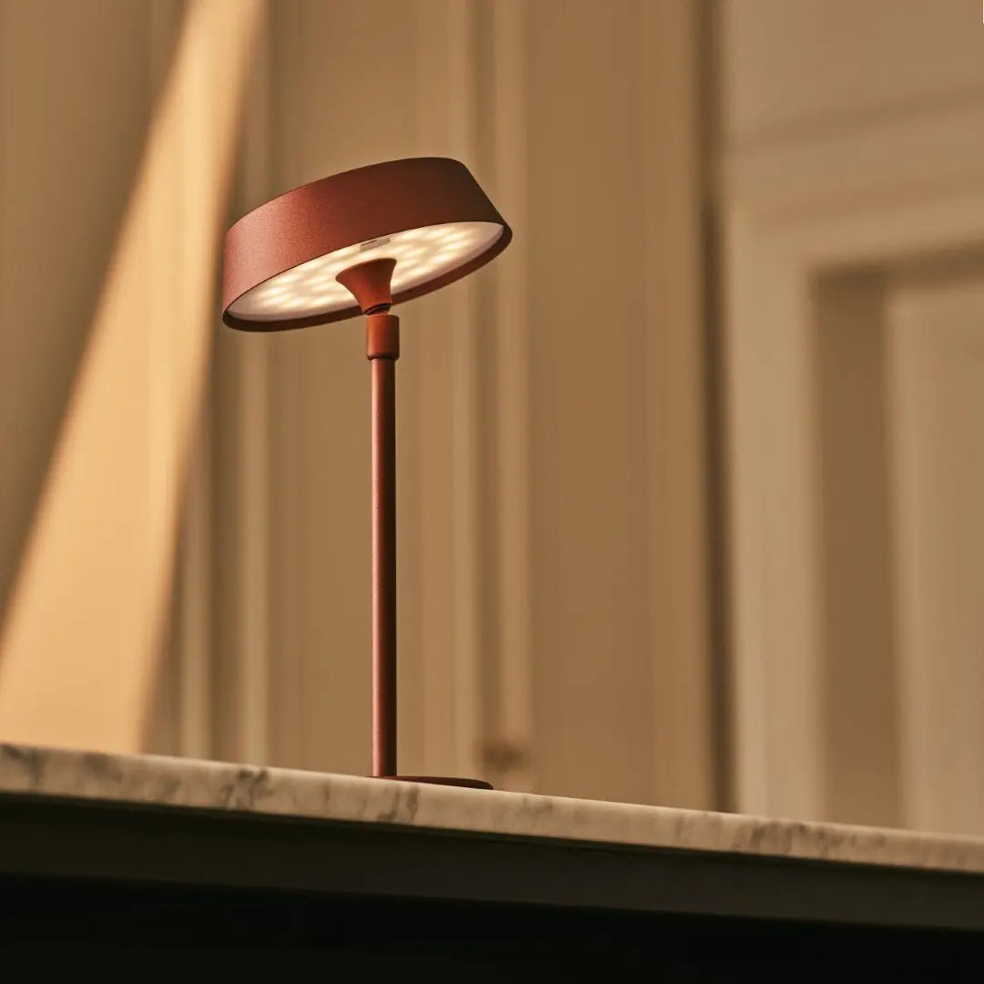 Luca Bronze - USB Rechargeable Lamp l Minimalist, Playful & Dimmable
