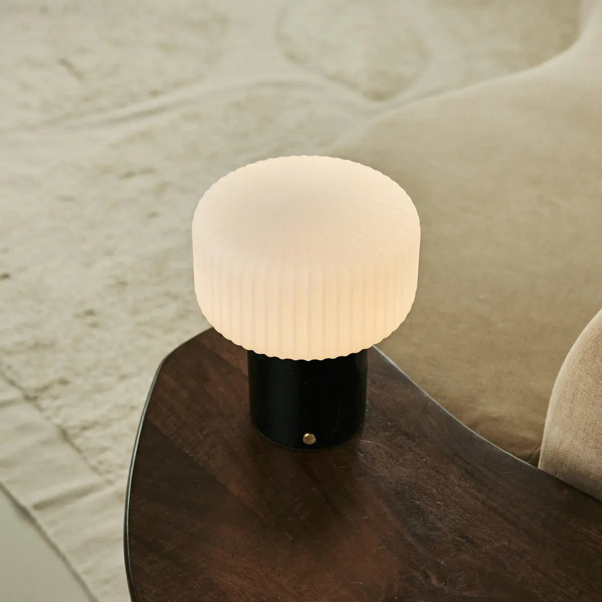 Renoir Black / Nero Marquina – Marble Rechargeable Table Lamp – Cordless, USB Rechargeable & Up to 100 Hours of Illumination