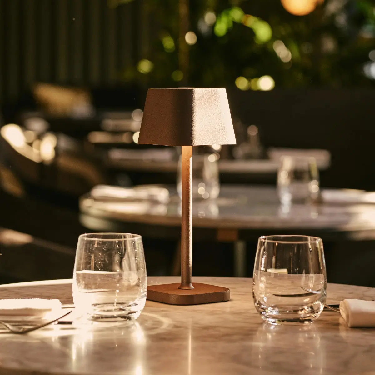 Ava Mocha Brown Rechargeable Table Lamp | Cordless & Dimmable